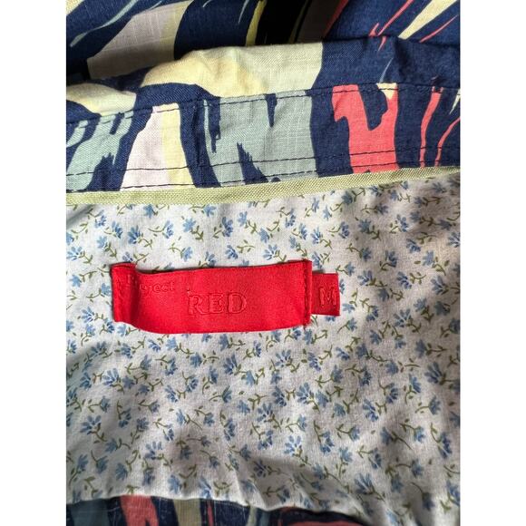 Mens Red Hawaiian Print Shirt M NWT - Picture 5 of 7